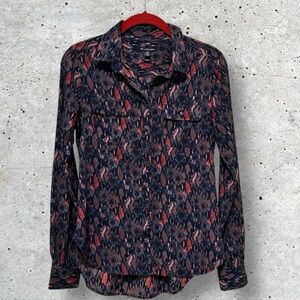 American Eagle Button Down Print Blouse. Size XS